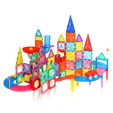 彩窗透光磁力積木三合一 大顆磁力 圓潤磁片 環保無毒材料  多色  1盒