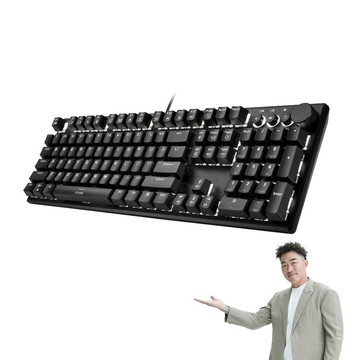 irocks K74M 機械式鍵盤-熱插拔 Gateron 黑色 注音版