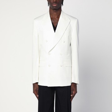 White single-breasted cotton jacket