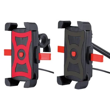 【cctogo】鋁合金手機支架 車把款 摩托車手機支架 機車手機架 導航支架 手機支架 X型手機架 後照鏡版本 (A05002)