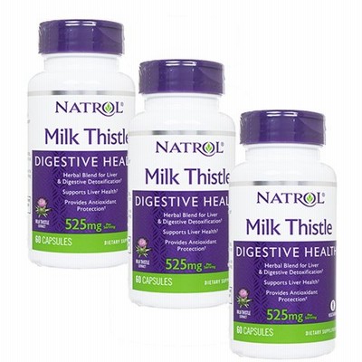 ミルクシスル ディジェスティブヘルス 525mg 60錠 3本 Natrol ナトロール MilkThistleDigestiveHealth525mg60caps  日時指定不可