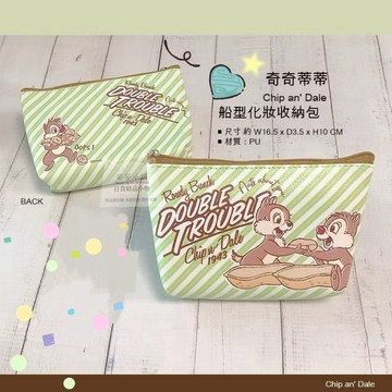 日本直送 A60 迪士尼 奇奇蒂蒂 Chip an' Dale化妝包 小收納包 筆袋 水餃手拿包 萬用包 鑰匙零錢包