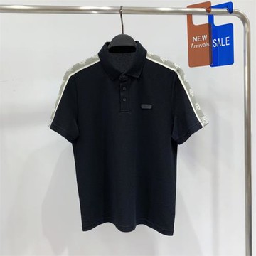 男夏季新款織帶串標時尚休閑翻領短袖POLO衫潮1240800