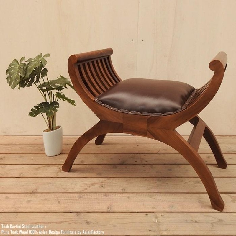 売約済み】 カルティニチェア ベンチ レザー 革 スツール オットマン