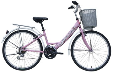 城市/淑女車 《飛馬》26吋鋁合金日本手轉18速淑女車-粉紅色 526-10-1