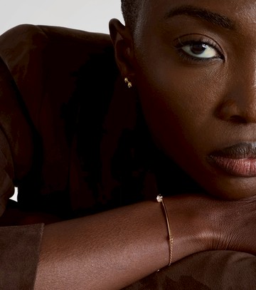 Repossi Serti Sur Vide 18kt rose gold bracelet with diamond