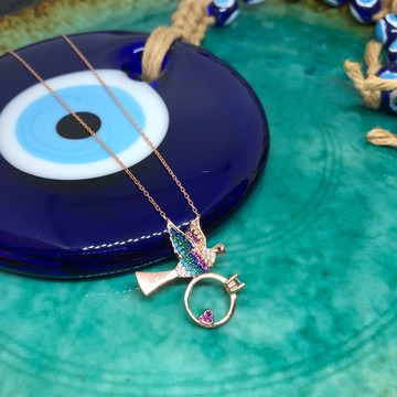 土耳其製925純銀 送情鳥定情項鍊