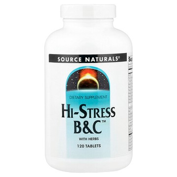 Source Naturals, Hi-Stress B&C，含草本，120 片