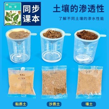 台灣出貨 手工DIY 土壤的滲透性壤土沙質土黏質土對比科學實驗材料小學生