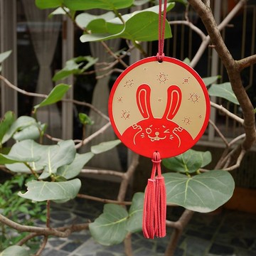 紅兔大展 皮革掛飾