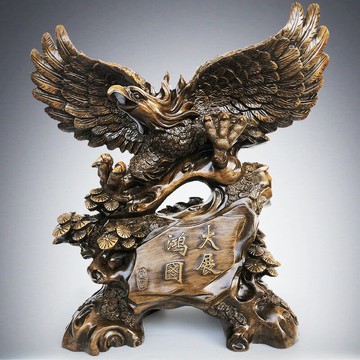 開業禮物老鷹擺件招財辦公室吧臺吉祥物新店禮品公司開張大吉賀禮 客廳擺件 居家擺飾 店面擺飾