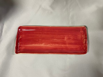 紅色長盤 (29cm)
