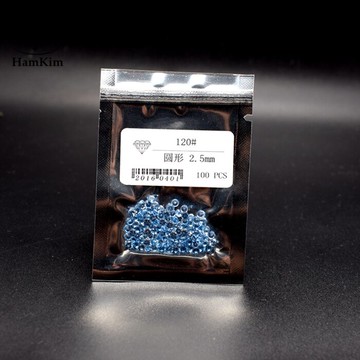 尖晶藍Spinel120#圓形寶石裸石圓鉆形戒指耳釘吊墜蠟鑲嵌配石海藍