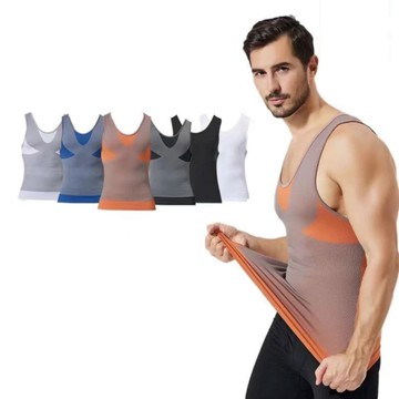Porabella 收腹背心 男背心 緊身衣 彈性上衣 男生運動衣