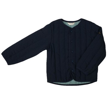 akachan honpo - 寬鬆夾克-超細纖維-深藍色