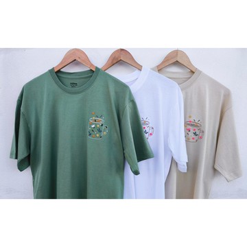 T恤 | 刺繡 | 咖啡杯圖案