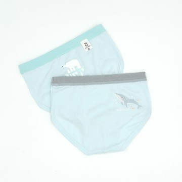 minihope沉靜海洋男童三角褲(2件組A)