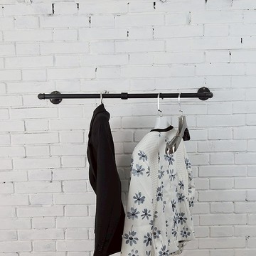 客製衣架桿復古工業風衣架北歐衣架掛鉤服裝展示架