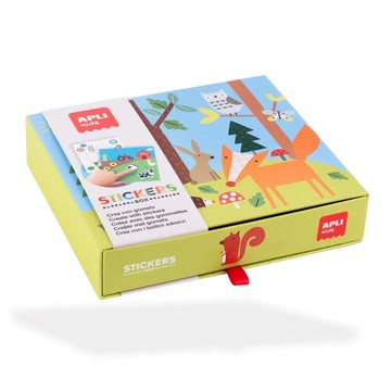西班牙 APLI - 創意貼紙遊戲-森林裡的小動物-0018819