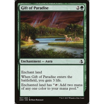 MTG □緑/英語版□ 《楽園の贈り物/Gift of Paradise》☆FOIL