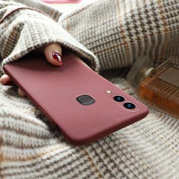 適用于vivox21手機殼后置指紋版個性簡約純色商務男女款全包防摔新款磨砂硬殼手機套x21屏幕指紋版超薄保護套