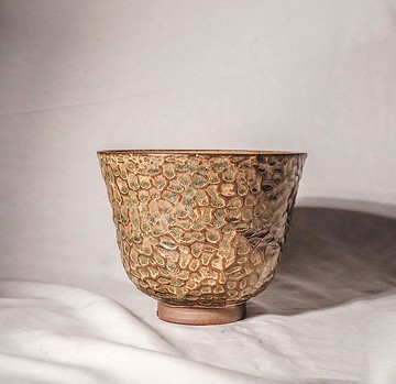 哈密瓜刻紋盆器