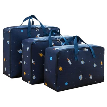 iSFun 防水牛津 整理收納手提棉被袋3件組  深藍太空  1組