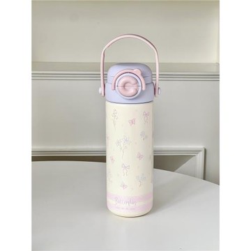 吸管保溫杯ins風女生2025新款可愛316不銹鋼高顏值便攜式雙飲水杯