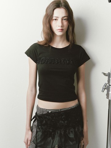 Frill Micro Layered Skirt - Black