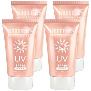 SHILLS 舒兒絲 很耐曬超清爽美白美肌柔護防曬凝乳 SPF50  4件  40ml