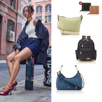 【經典包+夾組】NINE WEST 兩用斜背包/後背包/托特包/手提包+短夾