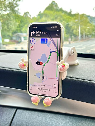 車載手機支架新款卡通可愛吸盤式車上固定出風口汽車手機架女生
