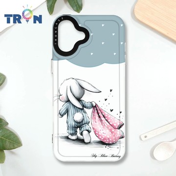 TRON IPHONE 16 PLUS 小動物的小被被 兔貓 MAGSAFE 磁吸 防摔 太空殼 透黑 手機殼