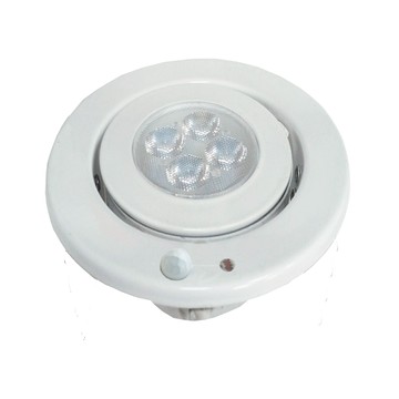 【感應王】LED-201-7A  5W紅外線搖擺感應嵌燈(白光-全電壓) 可調距離,日夜及時間功能