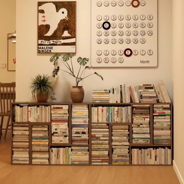 臺灣台灣出貨格子櫃實木書架落地置物架家用客廳收納儲物矮櫃簡易自由組合書櫃  露天市集  全臺最大的網路購物市集