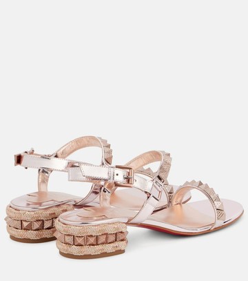 Christian Louboutin Pyrasand 30 mirrored leather sandals