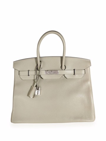 Hermès Pre-Owned - Birkin 35 handbag - women - Leather - One Size - Grey