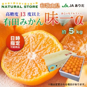 [予約 2023年 11月15日-12月25日の納品] 有田みかん 味一α みかん 糖度13度 5kg 和歌山県有田産 JAありだ 産地箱 冬ギフト お歳暮 御歳