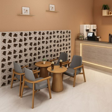 免運 開發票 簡約咖啡廳桌椅組合餐飲家具卡座沙發商用可定奶茶店書吧小酒館桌 快速出貨
