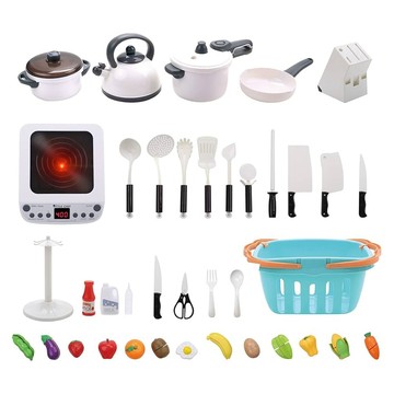 cute stone 盟石 兒童電磁爐套裝玩具 1.5kg 40件  多色  1組