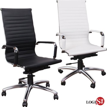 安菲米高背型皮椅洽談椅 辦公椅 事務椅 椅子 兩色【LOGIS邏爵】【DIY-PA20】