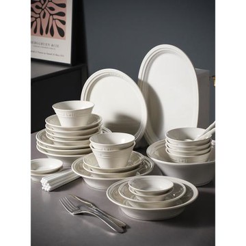 CDOK松露白盤子碗菜盤家用高級感創意個性陶瓷盤深盤商用餐具北歐