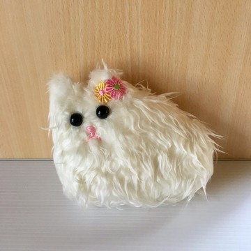 療癒白貓咪玩偶 免運費