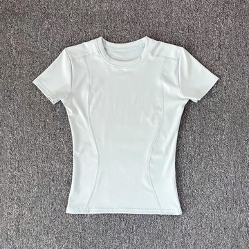 臺灣出貨 瑜伽T恤上衣跑步短袖健身服女款修身運動短袖瑜伽短袖透氣瑜伽服 瑜伽T恤 夏季瑜伽上衣