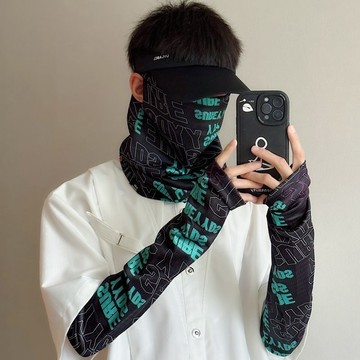 ✨免運 防曬袖套 冰絲袖套 抗UV 防紫外線 壓縮袖套 袖套男生 涼感袖套 冰袖防曬夏季冰絲套袖男士戶外護臂騎行開車手套