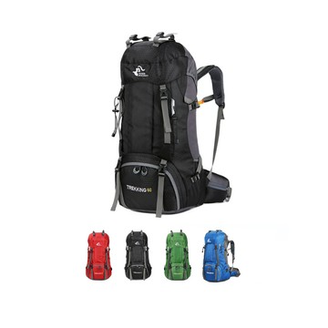 push!戶外休閒用品雙肩60l背包自助行旅行背包登山包(送防雨罩)u65
