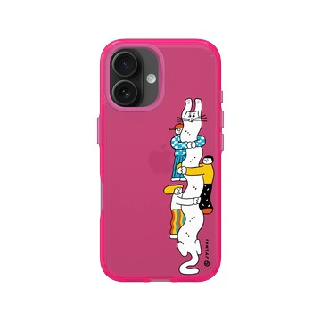 iPhone 16 Clear 粉漾桃 - Jin Young Choi - 擁抱長貓