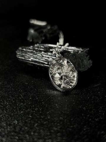 仿生礦脈吊墜 - 橢圓型