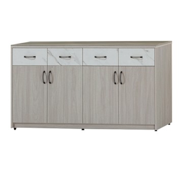 文創集 曼奇5.1尺岩板四抽低餐櫃-152x40x81cm免組