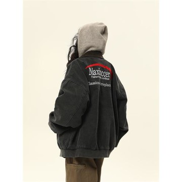 野生阿子美式復古做舊vintage潮牌工裝夾克外套秋冬翻領上衣ins